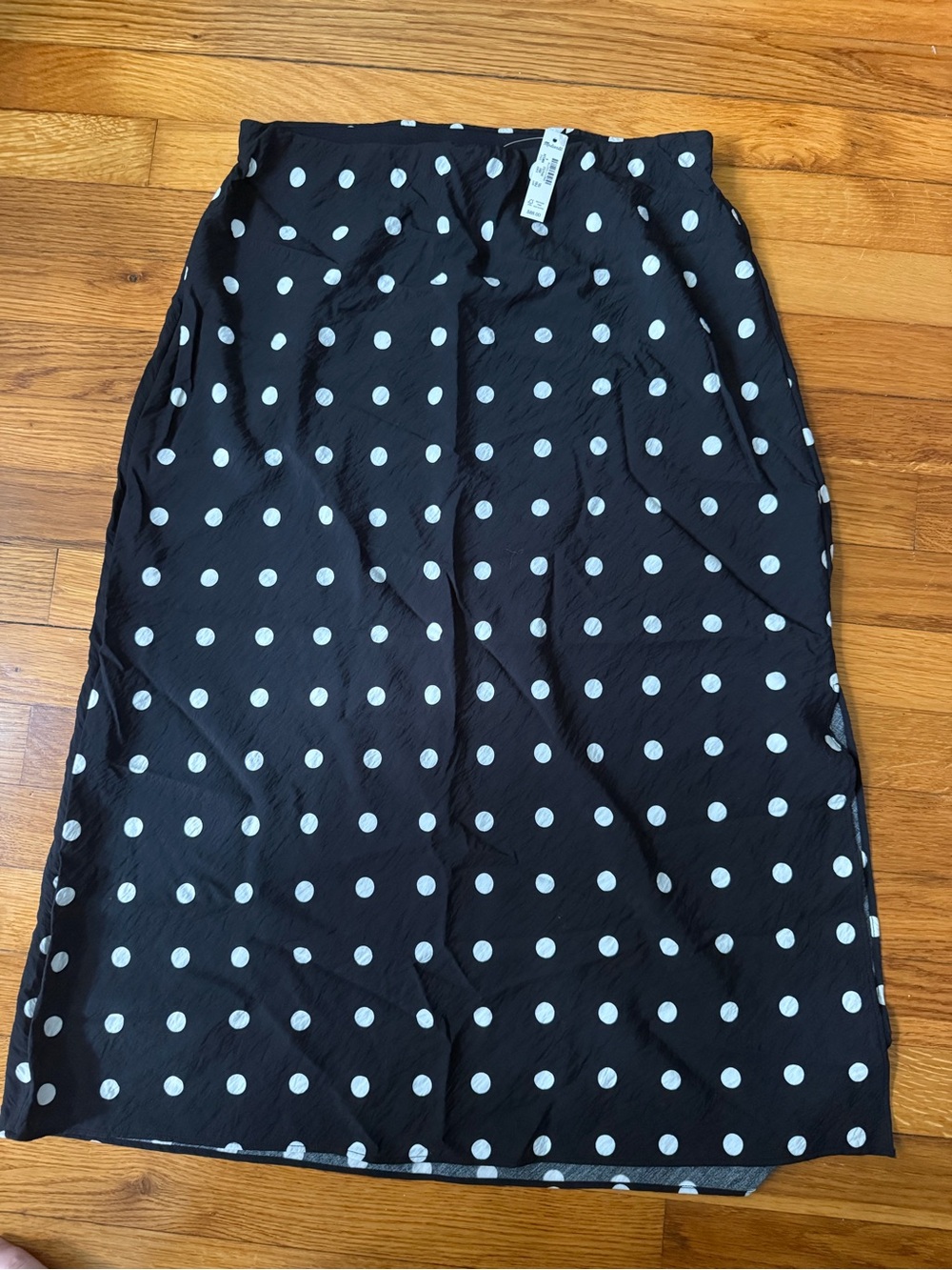 Black Polka Dot Midi Skirt - Classic Women's Skirt